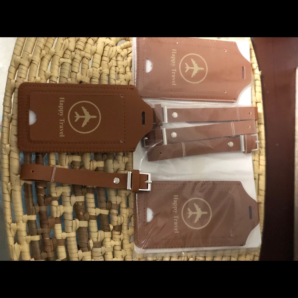***2/$15***  4 pack leather luggage travel tags
